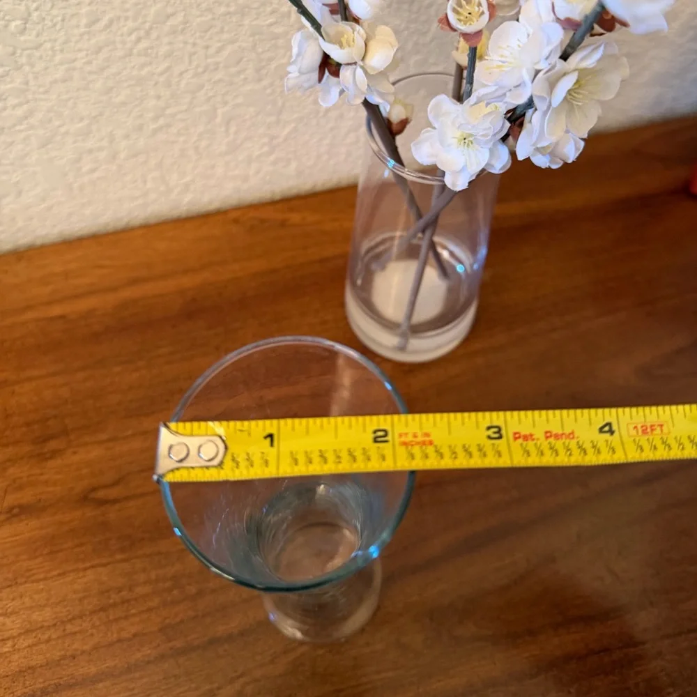Clear Glass Bud Vase - 8 inches - Like New